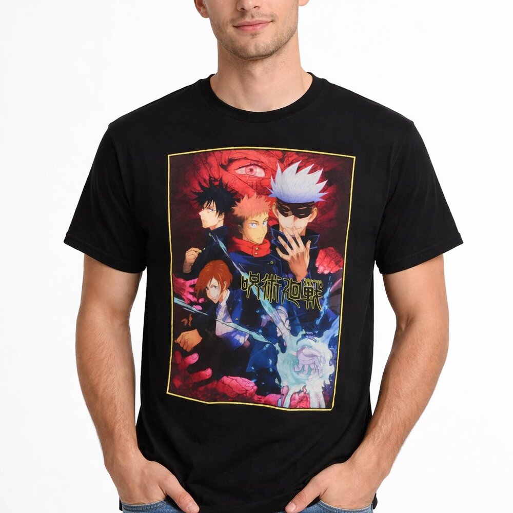 JuJutsu Kaisen Project Men's T-Shirt M 38/40 Japanese Anime Crunchy Roll Cotton